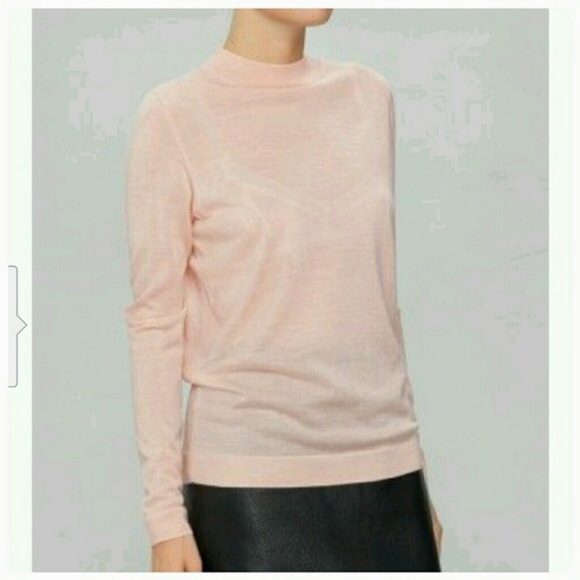 light pink mock turtleneck